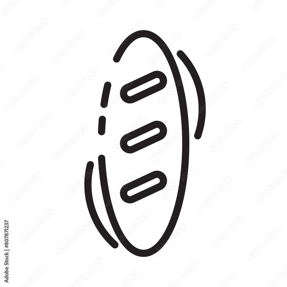 Obraz premium Breakfast Food Loaf Line Icon