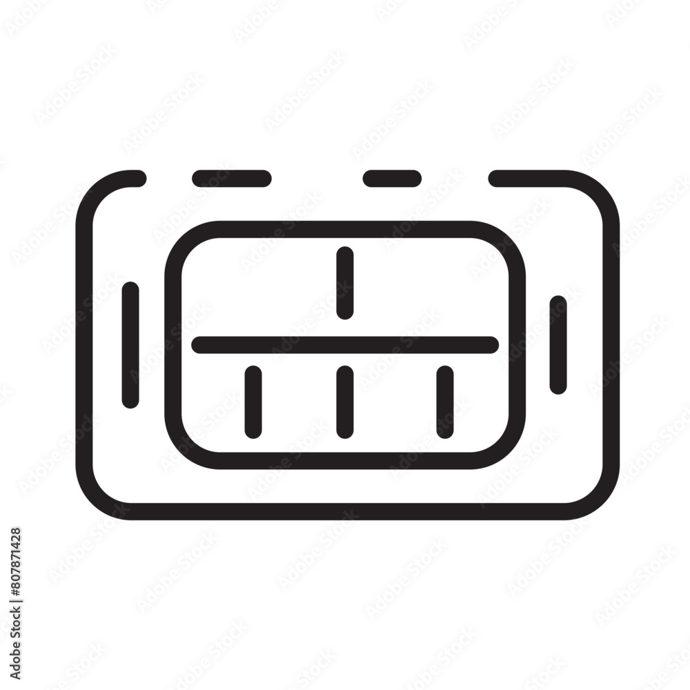 Menu Bread Drink Line Icon Menu Bread Drink Line Icon