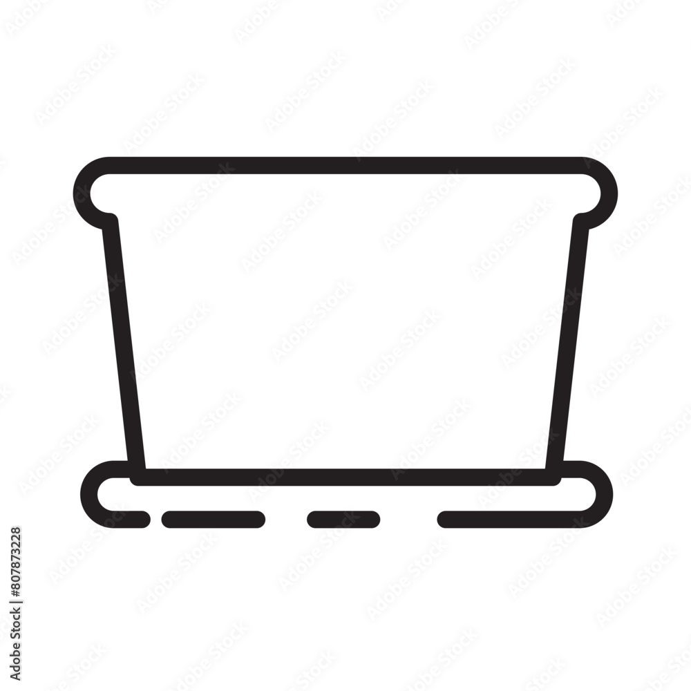 Pan Round Bake Line Icon Pan Round Bake Line Icon