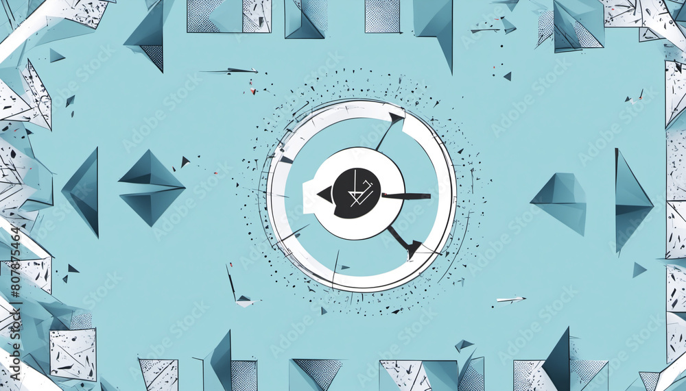 Fototapeta premium abstract white blue graphic illustration