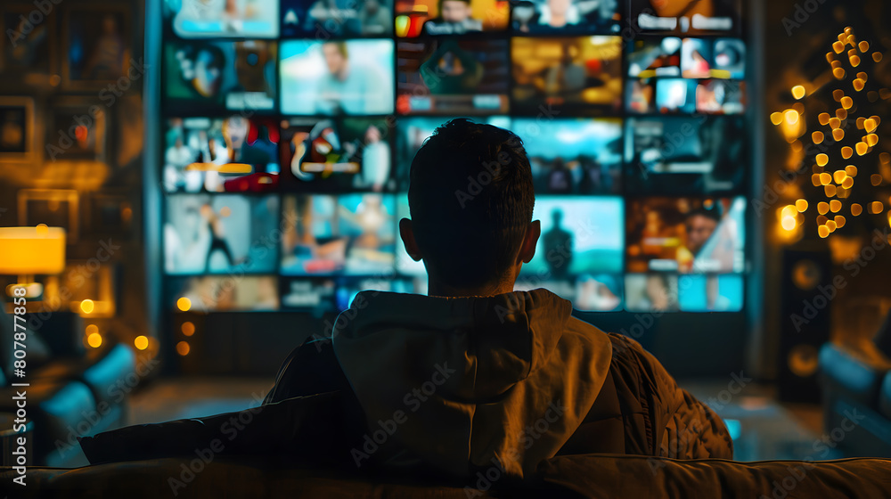 TV and the digital era as streaming channels redefine home entertainment.Transformation of TV watching as online streaming platforms.