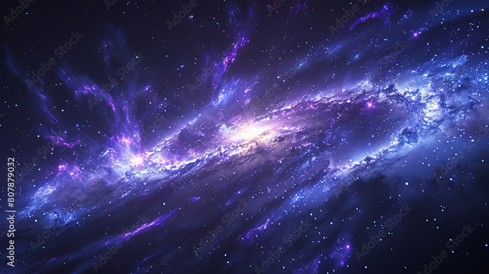 Stunning view of the Milky Way's galactic center in vibrant colors Stunning view of the Milky Way's galactic center in vibrant colors