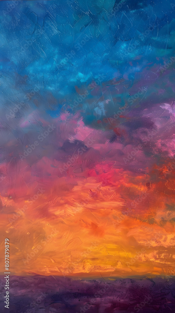 Fototapeta premium Abstract vivid sky at sunset