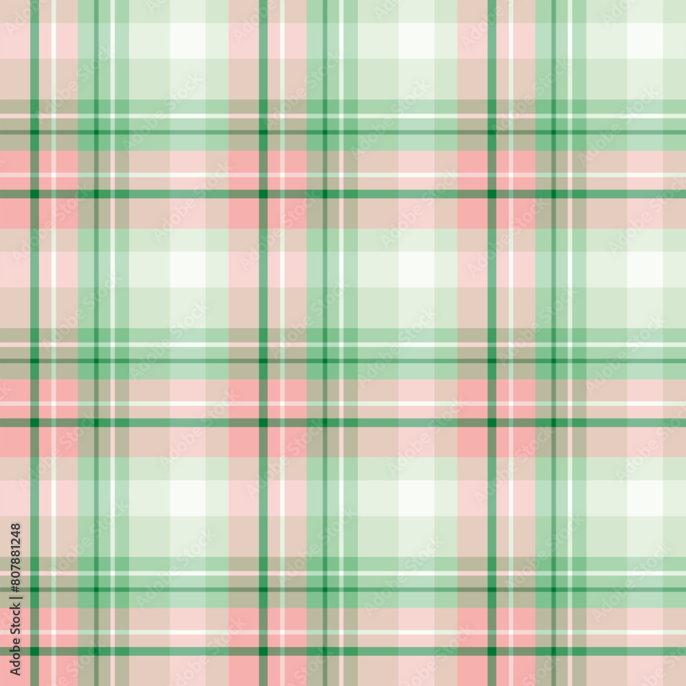 Seamless pattern in fantastic light pink and green colors for plaid, fabric, textile, clothes, tablecloth and other things. Vector image.