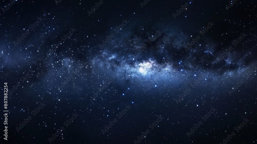 A large galaxy with many stars in the sky, AI