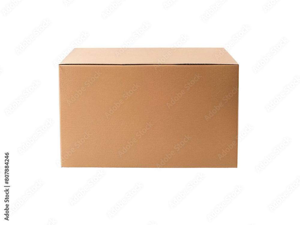cardboard box closeup on transparent background cardboard box closeup on transparent background