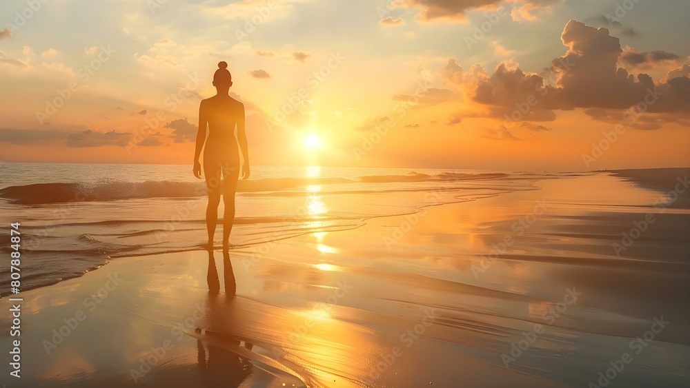 Embracing New Opportunities: A Professional Finds Peace and Hope at the Beach. Concept Professional Growth, Work-Life Balance, Beach Therapy, Embracing Change, Finding Peace