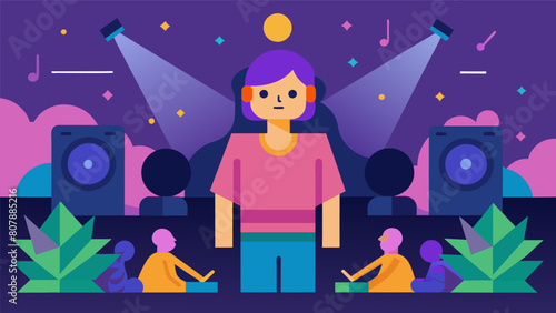 A concertgoer attending a live music event utilizing ketamine therapy to enhance their overall experience and reduce stress from everyday life..
