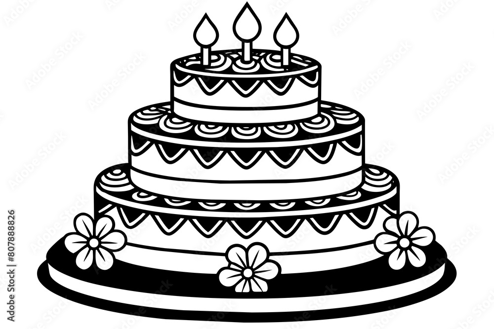 four-set-birthday-cake vector illustration four-set-birthday-cake vector illustration