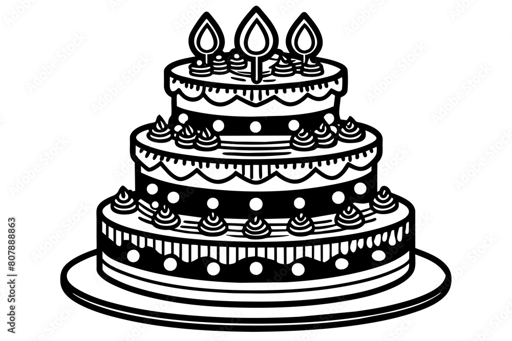 four-set-birthday-cake vector illustration four-set-birthday-cake vector illustration