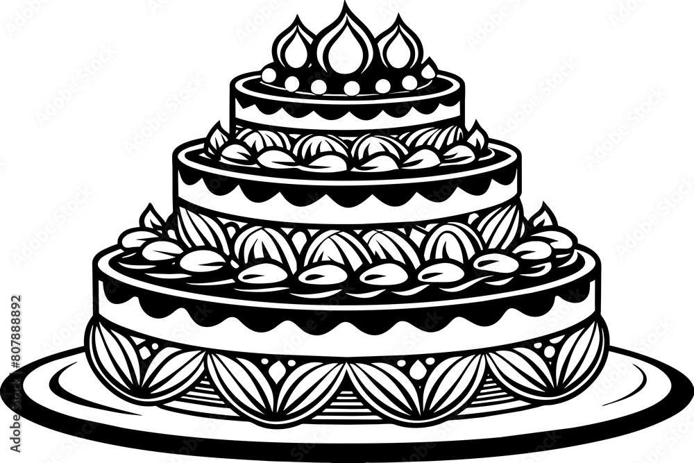 four-set-birthday-cake vector illustration four-set-birthday-cake vector illustration