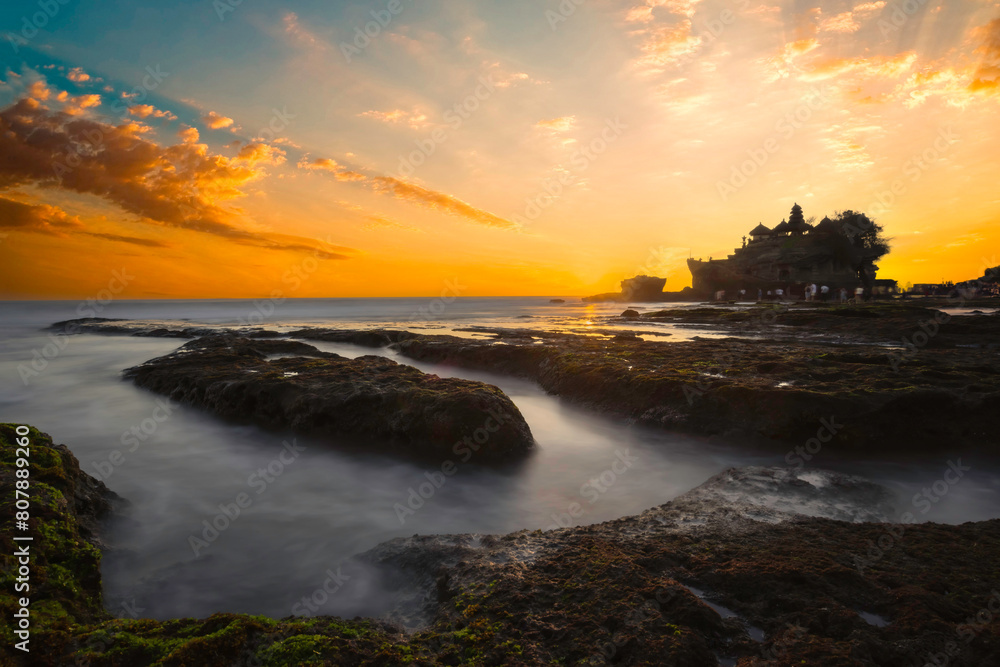 Bali : 07-07-2019 Sunset view at Tanah Lot Temple , Bali , Indonesia Bali : 07-07-2019 Sunset view at Tanah Lot Temple , Bali , Indonesia