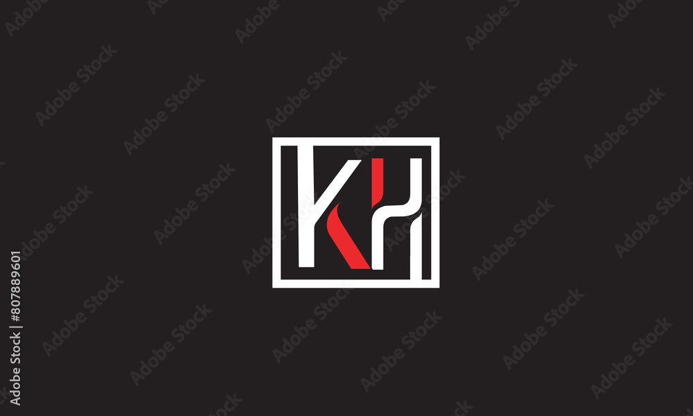 Obraz premium KH, HK, K , H , Abstract Letters Logo Monogram