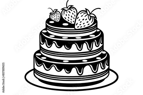  common cake  decoration with vector illustration 