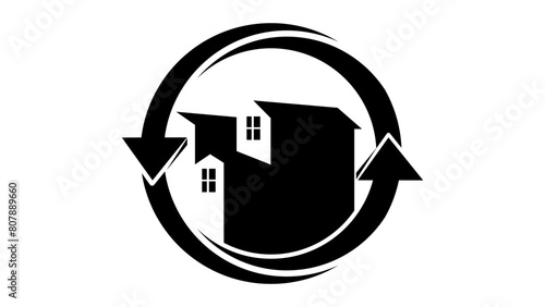 home renovation service, black isolated silhouette.
