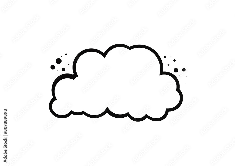 Hand-drawn cloud illustration Hand-drawn cloud illustration