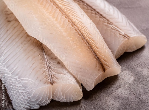 Delicious fillets of pollock or coalfish