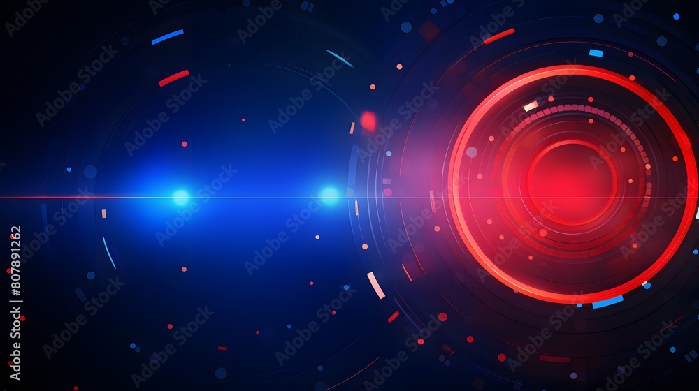 Obraz premium red and blue Abstract technology background circles digital hi-tech technology design background. concept innovation. vector illustration