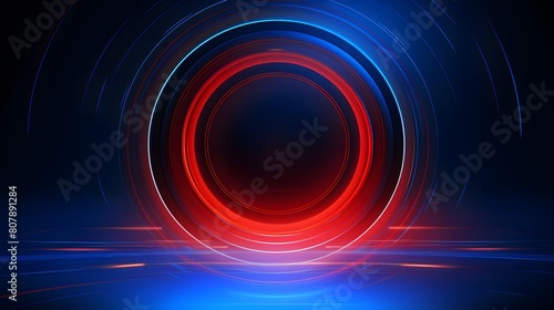 
red and blue Abstract technology background circles digital hi-tech technology design background. concept innovation. vector illustration