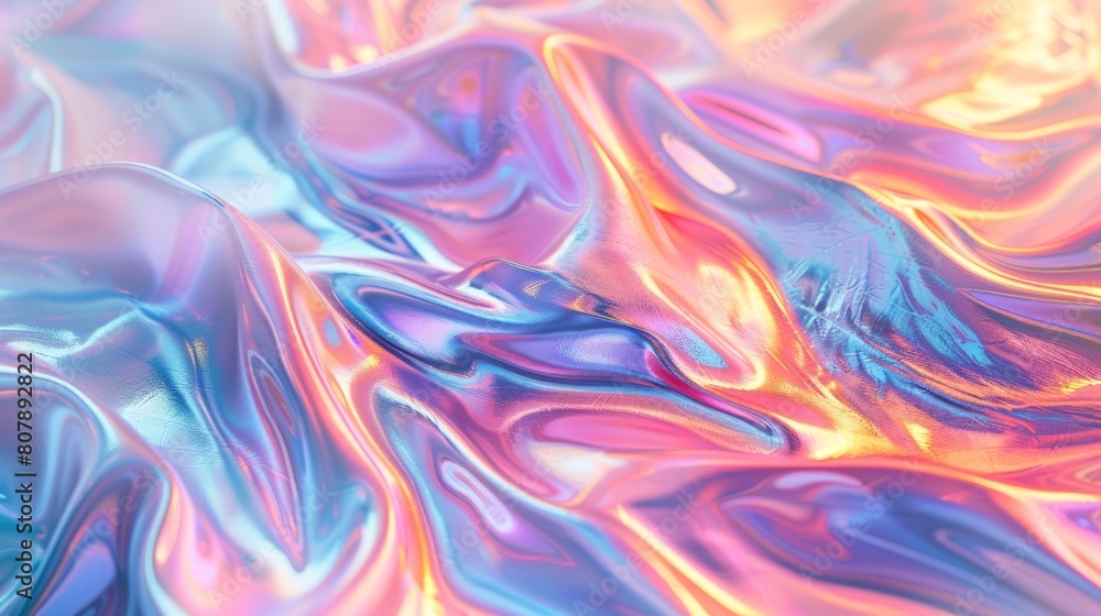 Detailed view of swirling pink, blue, and purple liquid in a container
