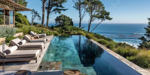 Idyllic Coastal Villa with Infinity Pool Overlooking the Ocean, Serene Vacation Home © Bernardo