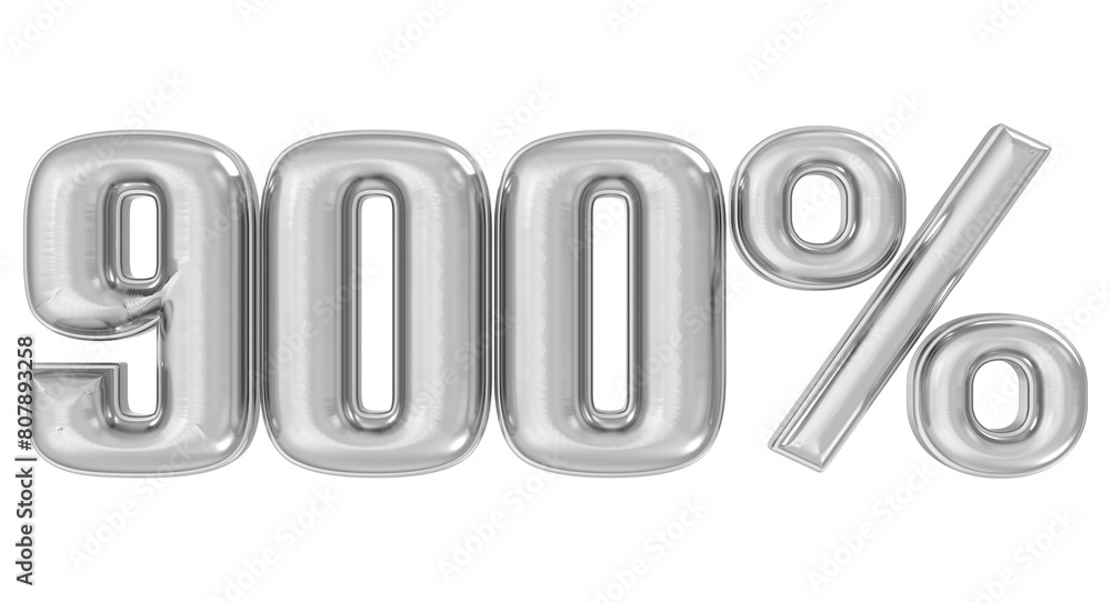 900 Percent Number 3D Render 900 Percent Number 3D Render