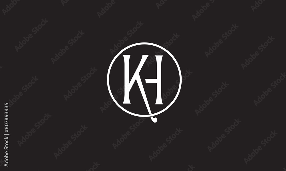 KH, HK, K , H , Abstract Letters Logo Monogram KH, HK, K , H , Abstract Letters Logo Monogram