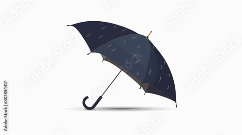 Classic navy umbrella on a minimalist background photo