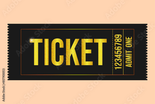 Luxury admit one golden vip ticket