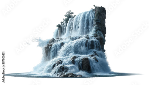 Fototapeta Naklejka Na Ścianę i Meble -  Waterfall isolated on white background
