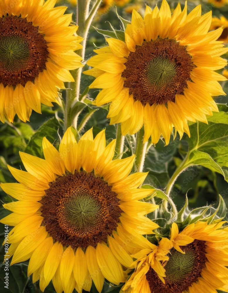 sunflower on sunset background