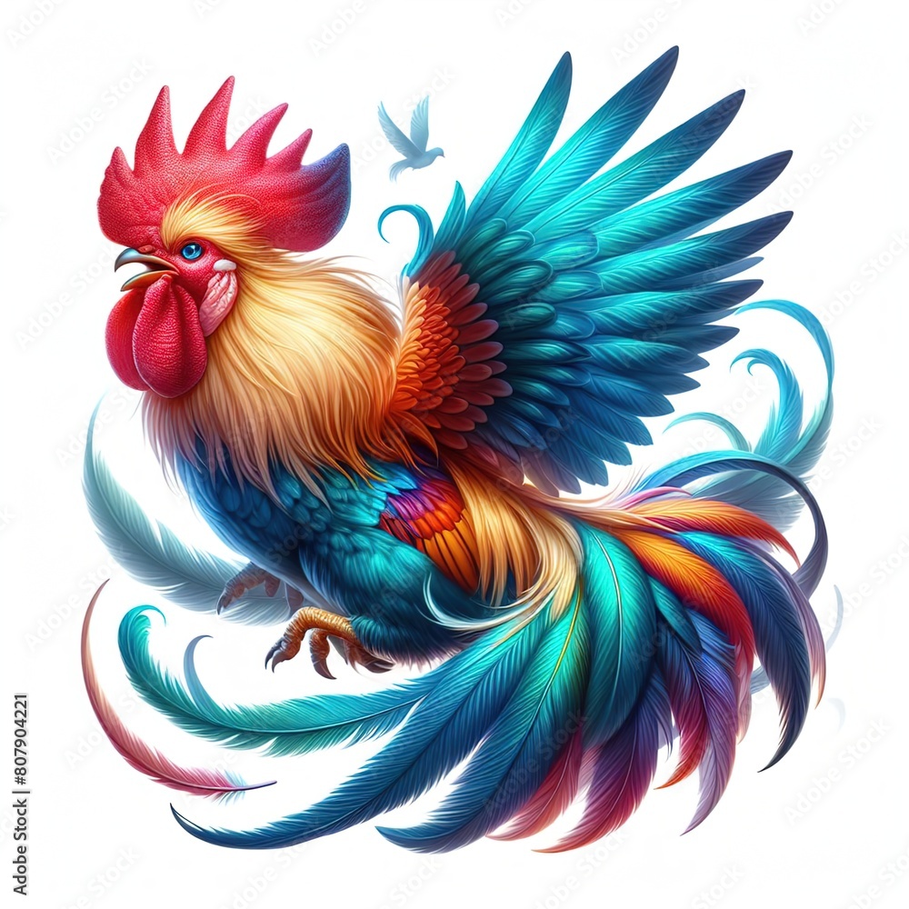 colorful roosters