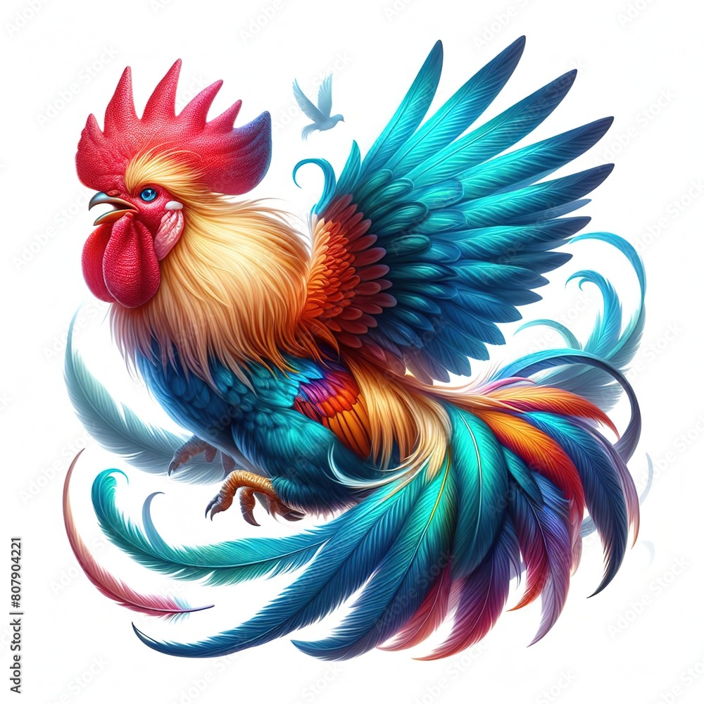 colorful roosters colorful roosters