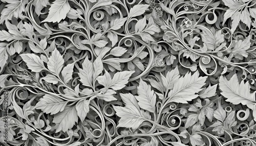 Intricate patterns inspired by nature such as lea photo