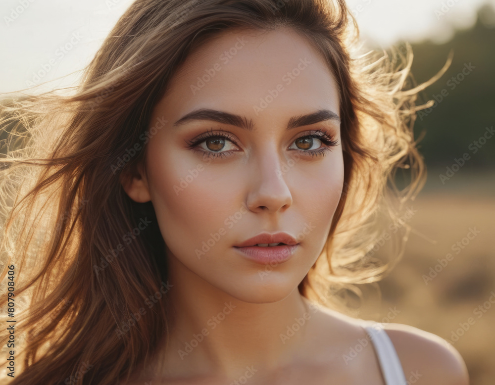 Una donna con capelli lisci, occhi castani e labbra sottili.
Una donna con capelli lisci, occhi castani e labbra sottili.