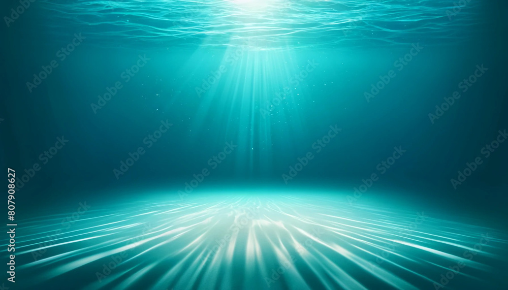 水中から見上げた光の抽象的な背景