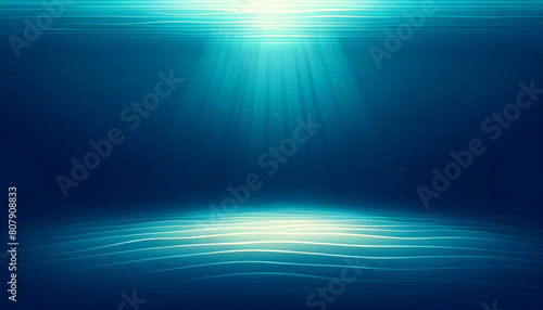 水中にさす青い光 photo
