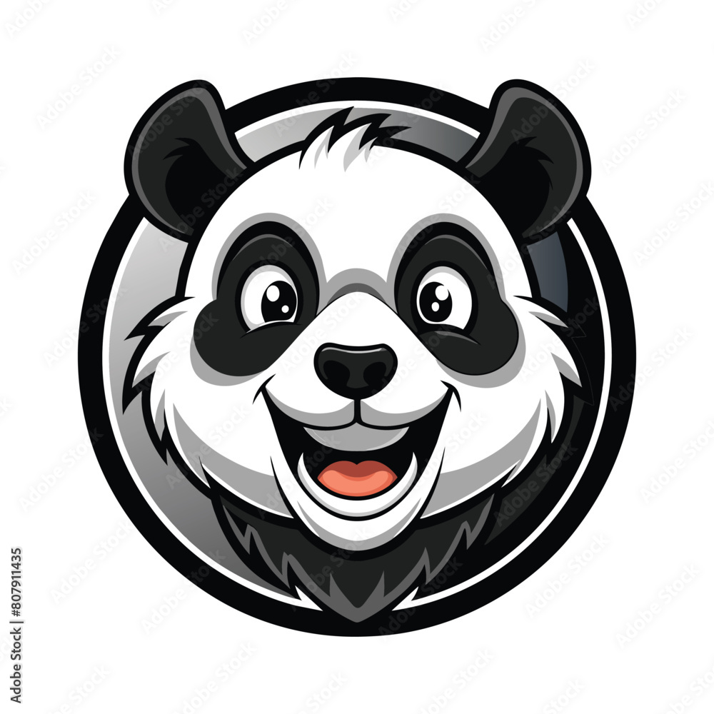 Cute black and white panda, vector illustration Cute black and white panda, vector illustration