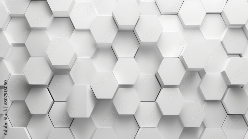 Naklejka premium Abstract 3D geometric background with a hexagonal honeycomb pattern