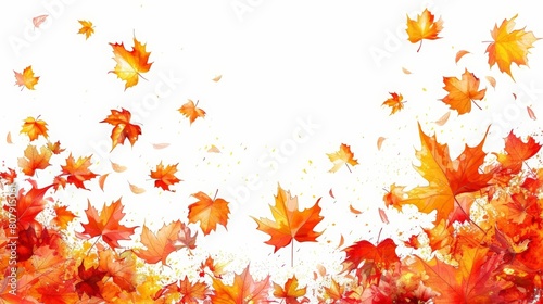 illustration of maple leaves on a isolated background