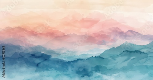 fluidity softness of watercolor wash abstract landscape photo