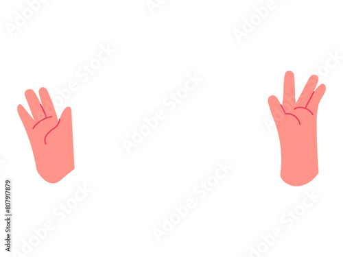 Body part hands vector illustration. Anatomical education provides solid foundation for understanding human biology Elementary teaching introduces students to intricate details body anatomy
