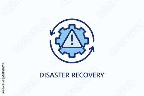 Disaster Recovery Vector Icon Or Logo Illustration