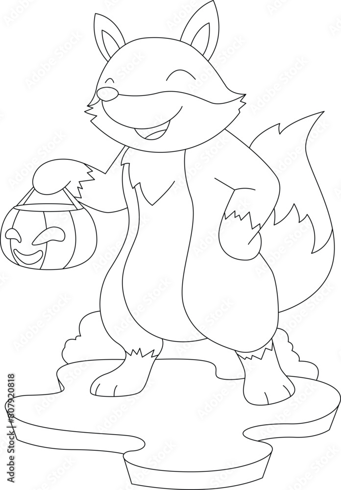 Fox Halloween Pumpkin Animal Vector Graphic Art Illustration Fox Halloween Pumpkin Animal Vector Graphic Art Illustration