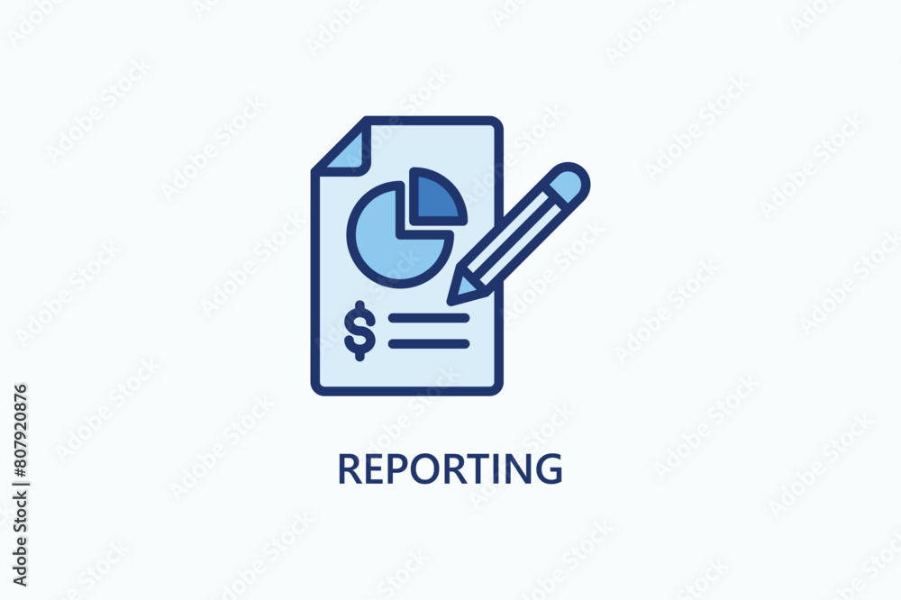 Reporting Vector Icon Or Logo Illustration Reporting Vector Icon Or Logo Illustration