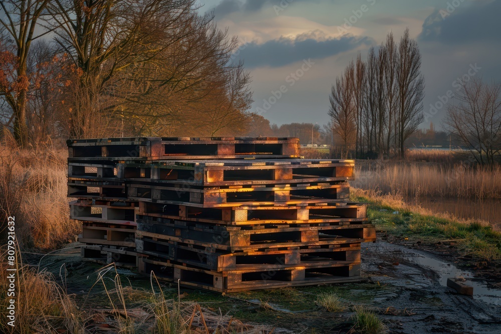 old pallets stack in an outdoor weathered appearance old pallets stack in an outdoor weathered appearance
