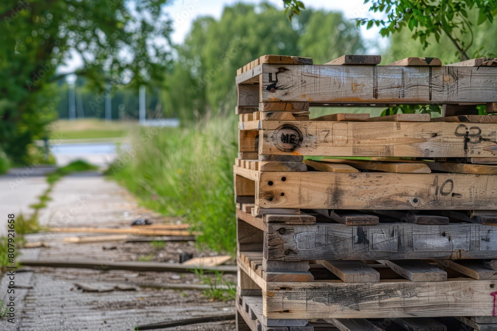 old pallets stack in an outdoor weathered appearance old pallets stack in an outdoor weathered appearance