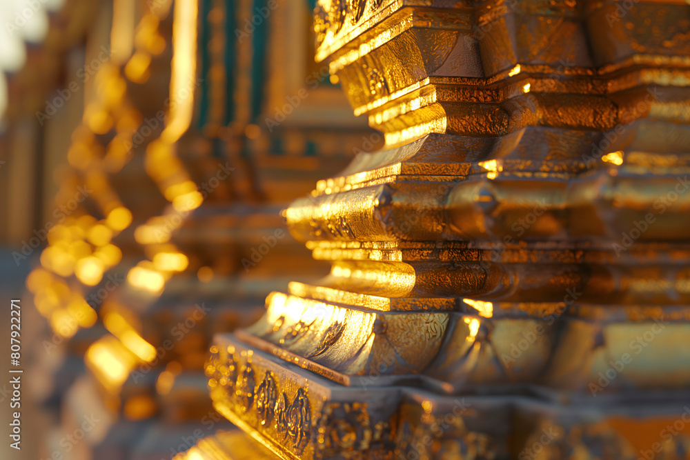 Golden pagoda in Wat Phra Kaew, Bangkok, Thailand Golden pagoda in Wat Phra Kaew, Bangkok, Thailand