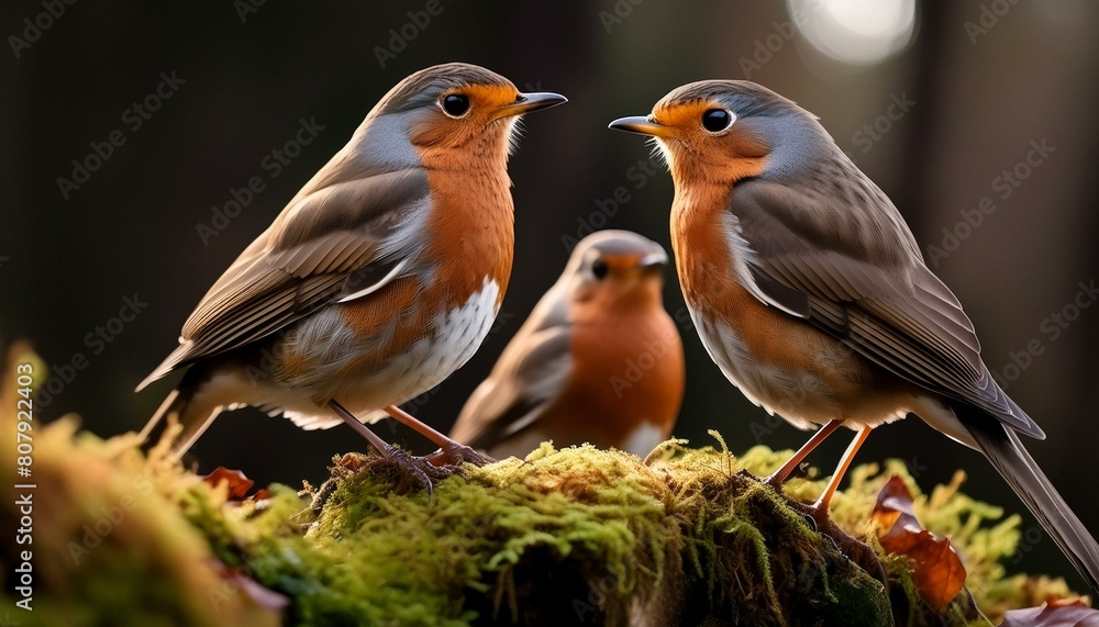 Robin birds and robin white birds Robin birds and robin white birds
