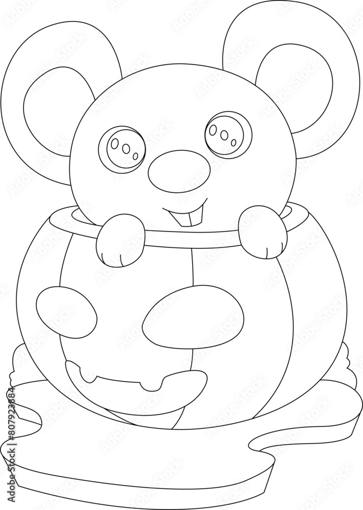Mouse Halloween Pumpkin Animal Vector Graphic Art Illustration Mouse Halloween Pumpkin Animal Vector Graphic Art Illustration
